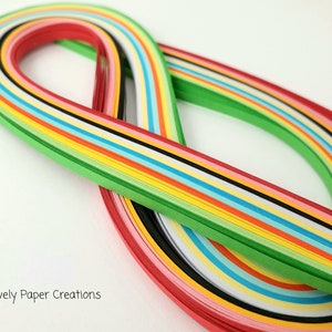 600 Paper Strips for Kids 3 mm Width 12 colors Long Quilling Strips in Total (5 packs of 120 strips)