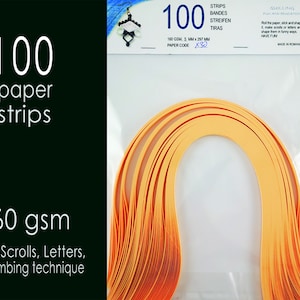 500 Paper Quilling Strips Salmon 5 mm Width 297 mm Length/strip 160 gsm for letters, combing, husking, scrolls (1 set), X30, 5 packs
