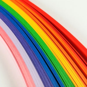 1000 strisce di carta per quilling arcobaleno, 5 mm, 80 g/m², 8 colori, X99, 5 confezioni