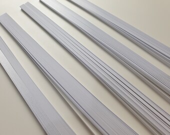 5 mm 300 gsm White Very Strong Paper Quilling Strips for letters, Lively Paper Creations