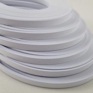 1000 strisce di carta per quilling bianche 1 mm / 3 mm / 5 mm 80 gsm, X01, 5 confezioni