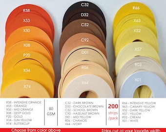 3 mm strips - Choose Your Colors - Quilling Paper Strips