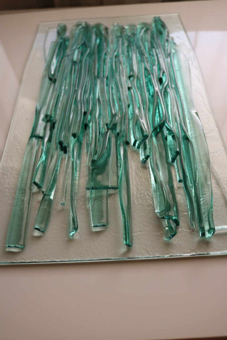 Fused Glass Wall Art, Glass Wall Art Décor , Glass Wall Sculpture Etsy