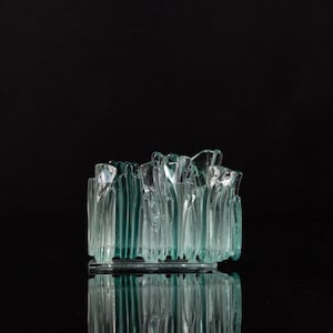 Grün und Blau Fusing-Glas Visitenkartenhalter Serviettenhalter Kreditkartenhalter Büro-Accessoires Funktionales einzigartiges Innendesign