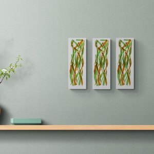 Modern wall art Fused glass art Abstract wall panel Interior design 3D Home decor Contemporary panel installation Interior design