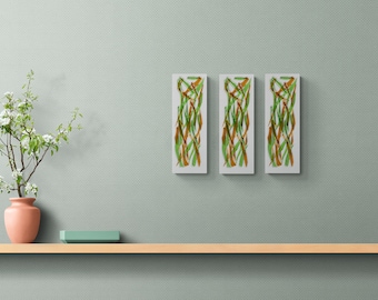 Modern wall art Fused glass art Abstract wall panel Interior design 3D Home decor Contemporary panel installation Interior design