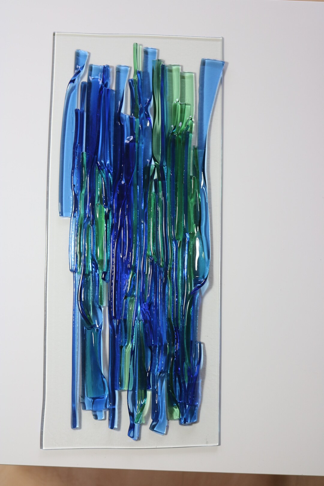 3d Wall Art Fused Glass Wall Art Ocean Wall Art Vertical Wall Art Large