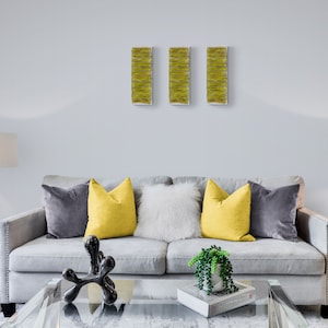Yellow Fused Glass Wall Panel | 3D Modern Art | Wall Panel Installation | Contemporary Home Decor | Office Glass Art | Interior Design