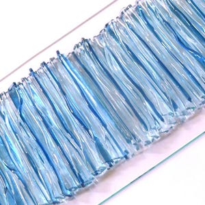 Sky Blue Fused Glass Wall Art: Modern Coastal Decor