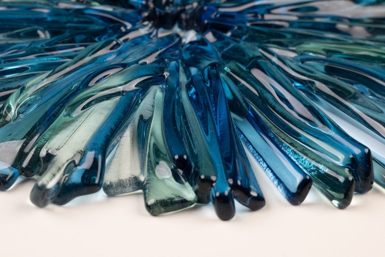 Blue Round Wall Panel Nautic Circle Art 3D Sea Round Beach Artwork