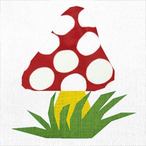 Toadstool, Foundation Paper Piecing Pattern (FPP), Quilt Block, PDF ...