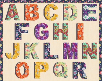 3D Uppercase Alphabet, Foundation Paper Piecing Pattern (FPP), Quilt Block, PDF Patterns, 2 sizes