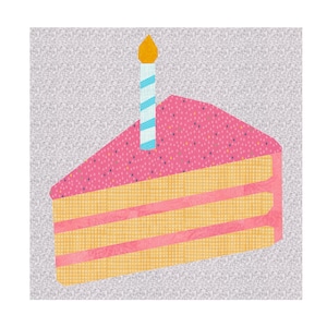 Slice of Cake, Foundation Paper Piecing Pattern (FPP), Quilt Block, PDF Pattern, 3 sizes