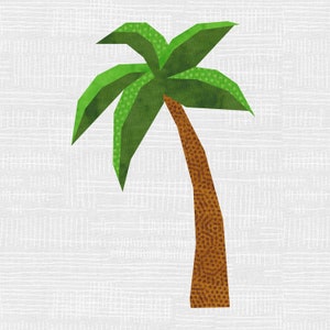 Palm Tree, Foundation Paper Piecing Pattern (FPP), Quilt Block, PDF Pattern, 5 sizes