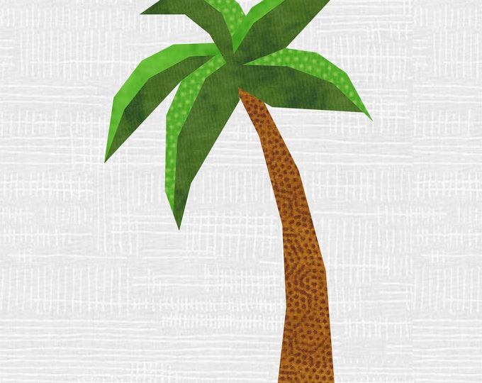 Island Palm Tree Summer Tropical Quilt Block PDF Pattern - Includes ...