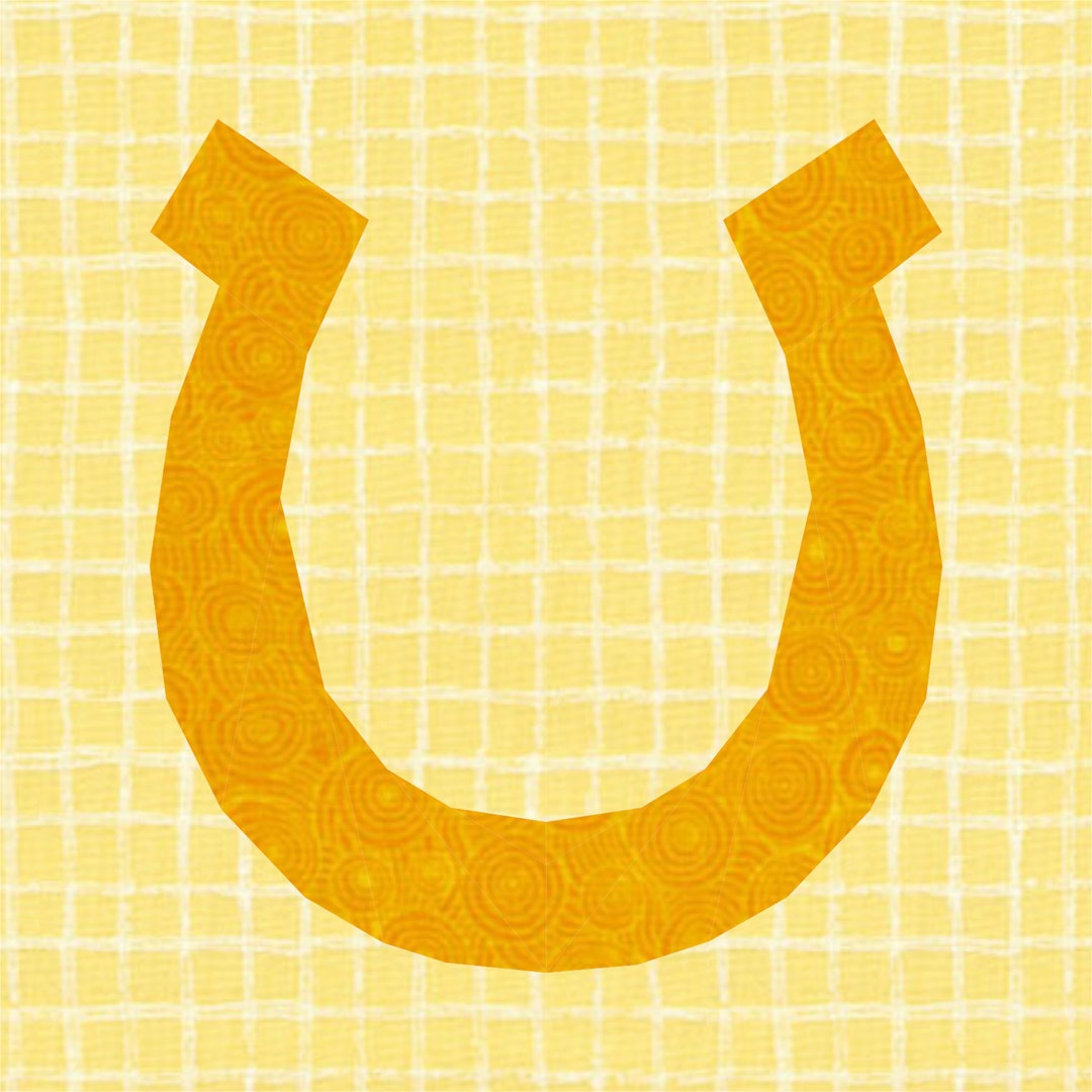 Horsehoe Foundation Paper Piecing Pattern FPP Quilt Block Etsy