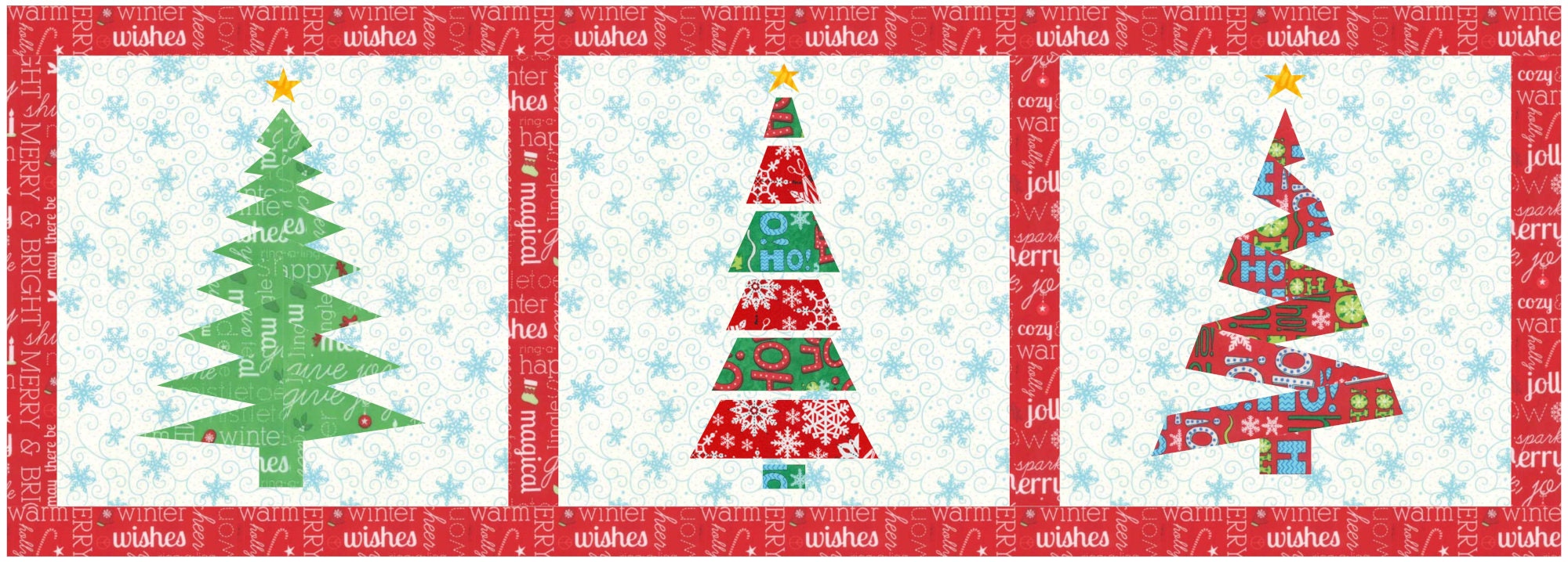 Oh Christmas Tree, Foundation Paper Piecing Pattern (FPP), Quilt Block ...