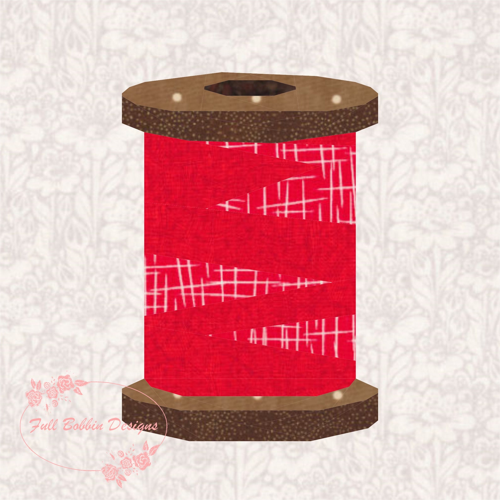 Spools of Thread Quilt Block, FPP (PDF) 3 Versions, 3 Sizes - Etsy