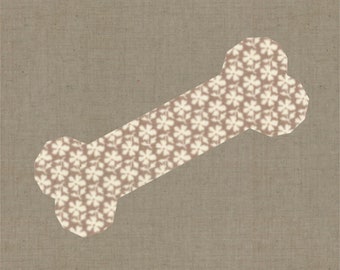 Give a Dog a Bone. Foundation Paper Piecing Pattern (FPP Pattern), Quilt Block, 6 sizes