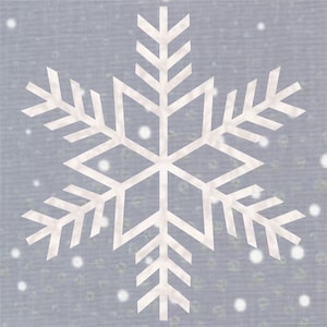 Snowflake, Foundation Paper Piecing Pattern (FPP), Quilt Block, PDF Pattern, 3 sizes