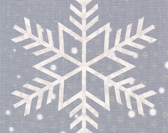 Snowflake, Foundation Paper Piecing Pattern (FPP), Quilt Block, PDF Pattern, 3 sizes