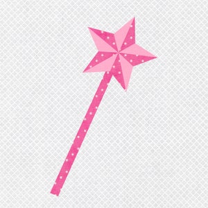 Fairy Wand, Princess, Foundation Paper Piecing Pattern (FPP), Quilt Block, PDF Pattern, 4 sizes