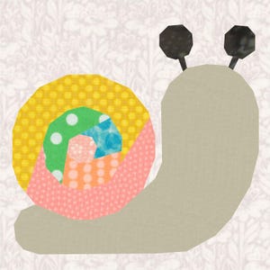 Snail Trail, Foundation Paper Piecing Pattern (FPP), Quilt Block, PDF Pattern, 4 sizes