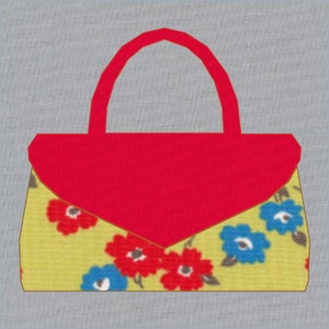Borsa stile baguette, modello Foundation Paper Piecing (FPP), blocco trapunta, modello PDF, 3 dimensioni