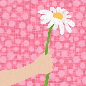 A Daisy for You, Foundation Paper Piecing Pattern (FPP), Quilt Block, PDF Pattern, 5 sizes