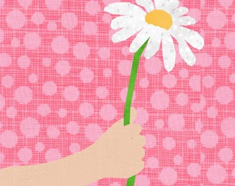 A Daisy for You, Foundation Paper Piecing Pattern (FPP), Quilt Block, PDF Pattern, 5 sizes