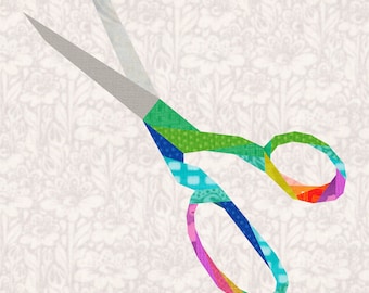 Scissors Quilt Block, Foundation Paper Piecing Pattern, 3 Sizes (PDF Pattern)