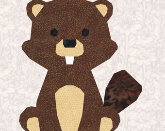 Eager Beaver, Foundation Paper Piecing Pattern (FPP), Quilt Block, PDF Pattern, 4 sizes