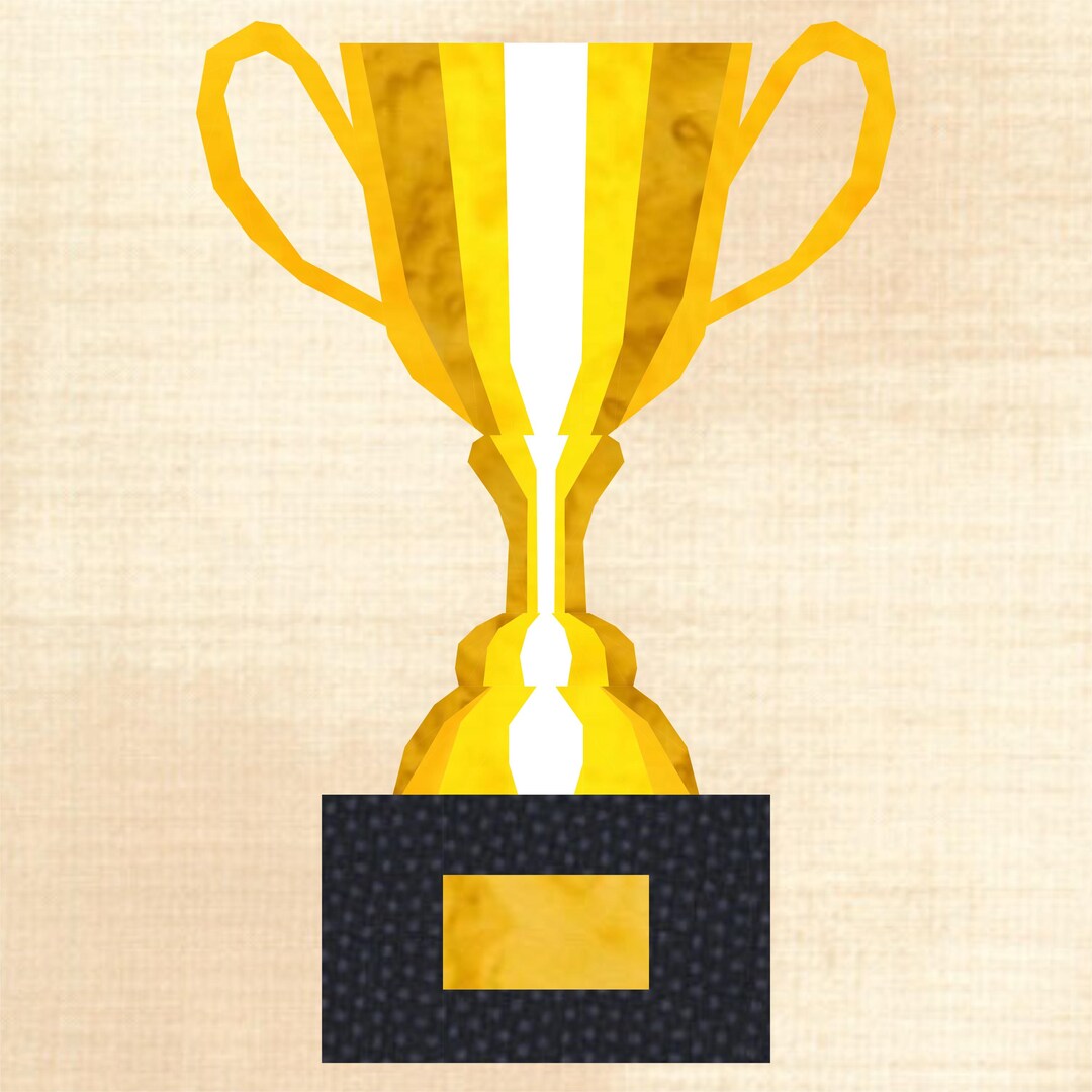 Trophy Quilt Block: Winner Takes All FPP Pattern, 4 Sizes (PDF) - Etsy