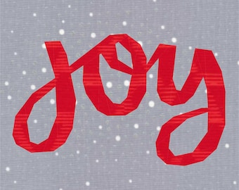 Joy, Foundation Paper Piecing Pattern (FPP Pattern), Quilt Block, 5 Sizes Included