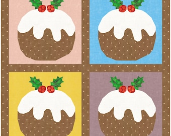 Christmas Pud! Foundation Paper Piecing Pattern (FPP), Quilt Block, PDF Pattern, 3 sizes