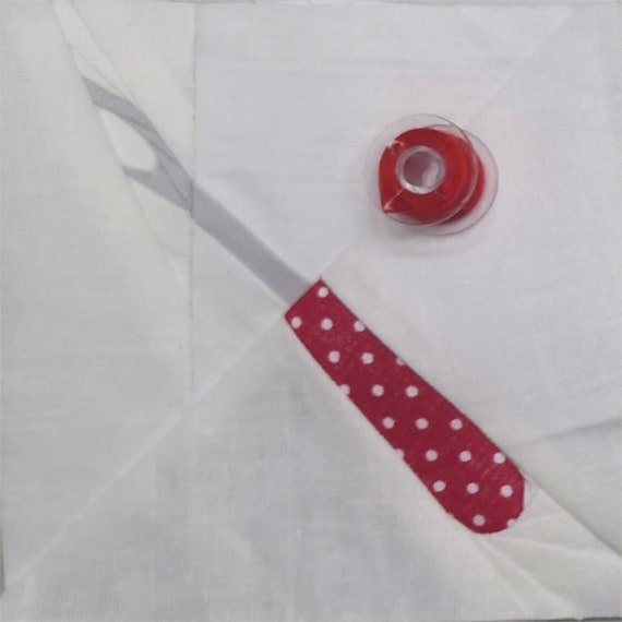 Seam Ripper Quilt Block FPP (PDF) 3 sizes