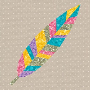 Light as a Feather, Foundation Paper Piecing Pattern (FPP), Quilt Block, PDF Pattern, 3 sizes