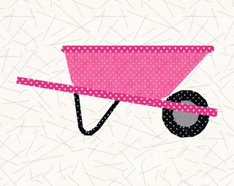 Wheelbarrow, Foundation Paper Piecing Pattern (FPP), Quilt Block, PDF Pattern, 3 sizes