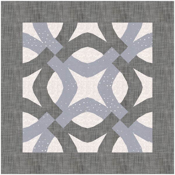 Foundation Paper Pieced Double Wedding Ring Quilt Pattern Etsy