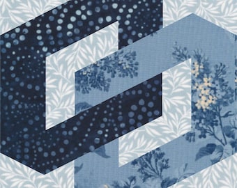 Chainlink, Foundation Paper Piecing Pattern (FPP), Quilt Block, PDF Pattern, 5 sizes