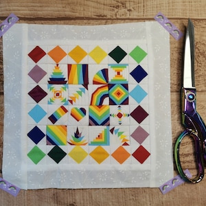 Somewhere Over the Rainbow, Foundation Paper Piecing, FPP Pattern Pack, 17 Blocks in 4 sizes each
