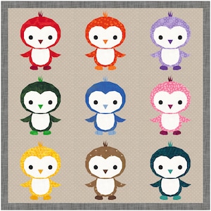 Penguin, Foundation Paper Piecing Pattern (FPP), Quilt Block, PDF Pattern, 3 sizes