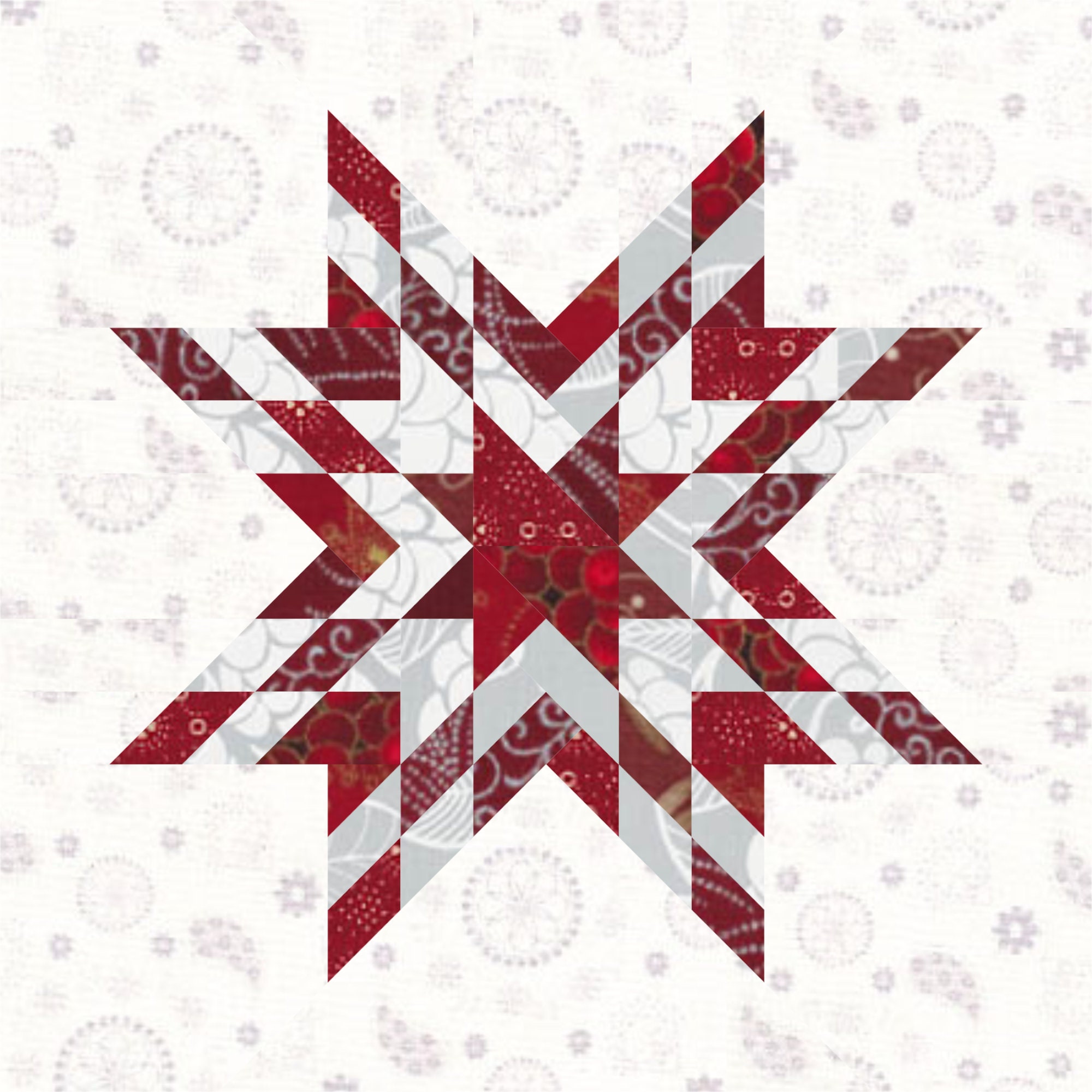 Lone Star, Foundation Paper Piecing Pattern (FPP), Quilt Block, PDF Pattern, 4 Sizes - Etsy