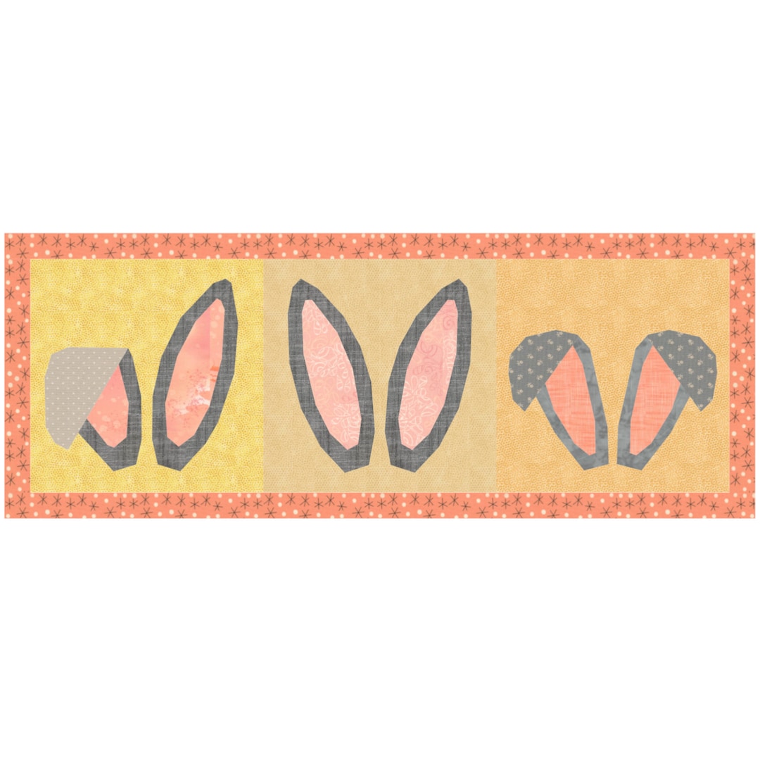 Bunny Ears, Foundation Paper Piecing Pattern (FPP), Quilt Block, PDF ...