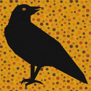 Raven, Foundation Paper Piecing Pattern (FPP), Quilt Block, PDF Pattern, 4 sizes