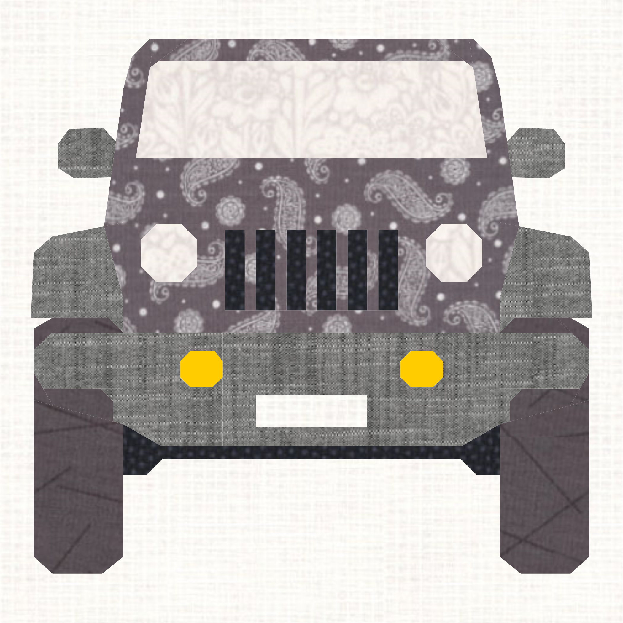 Jeep 4x4 Foundation Paper Piecing Pattern FPP Quilt | Etsy