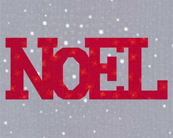 Noel, Foundation Paper Piecing Pattern (FPP Pattern), Quilt Block, 5 Sizes Included