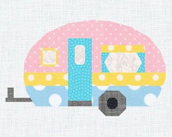 Caravan of Love, Foundation Paper Piecing Pattern (FPP), Quilt Block, PDF Pattern, 4 sizes
