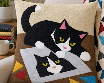 Cat - The Pattern Tester – FPP Foundation Paper Piecing – 5 Sizes – PDF