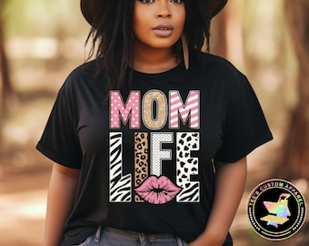 Mom Life, Mom Shirt, Mother's Day Gift, Trendy Mom Shirt, Fun Mom Shirt, Leopard Cheetah Print, Mom To Be Shirt, Cute Graphic Tee for Mom